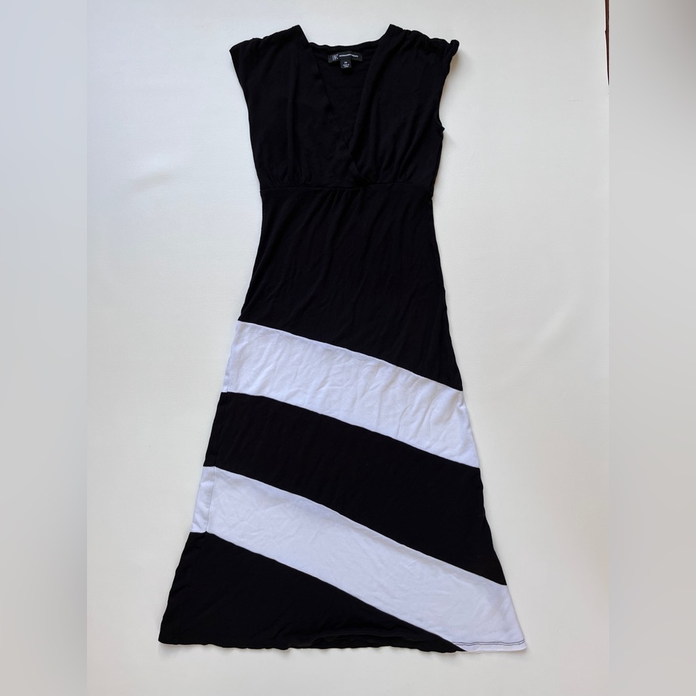 I.N.C. Black & White Maxi Dress - Size PP - Petite Small (Size 0-2)